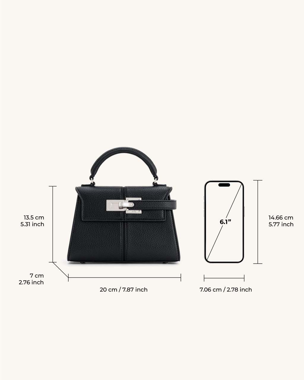 JW PEI Top Handle Bag – Black 6