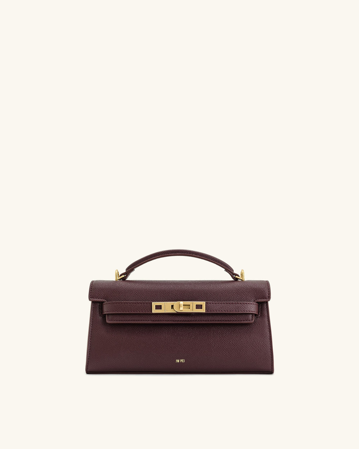 JW PEI Top Handle Bag – Deep Burgundy 1