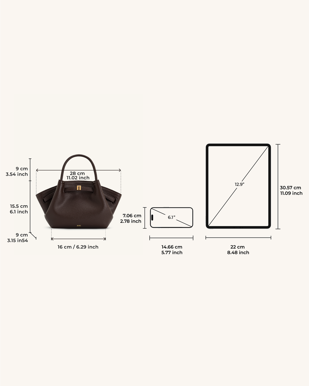JW PEI Tote Bag – Dark Brown 7