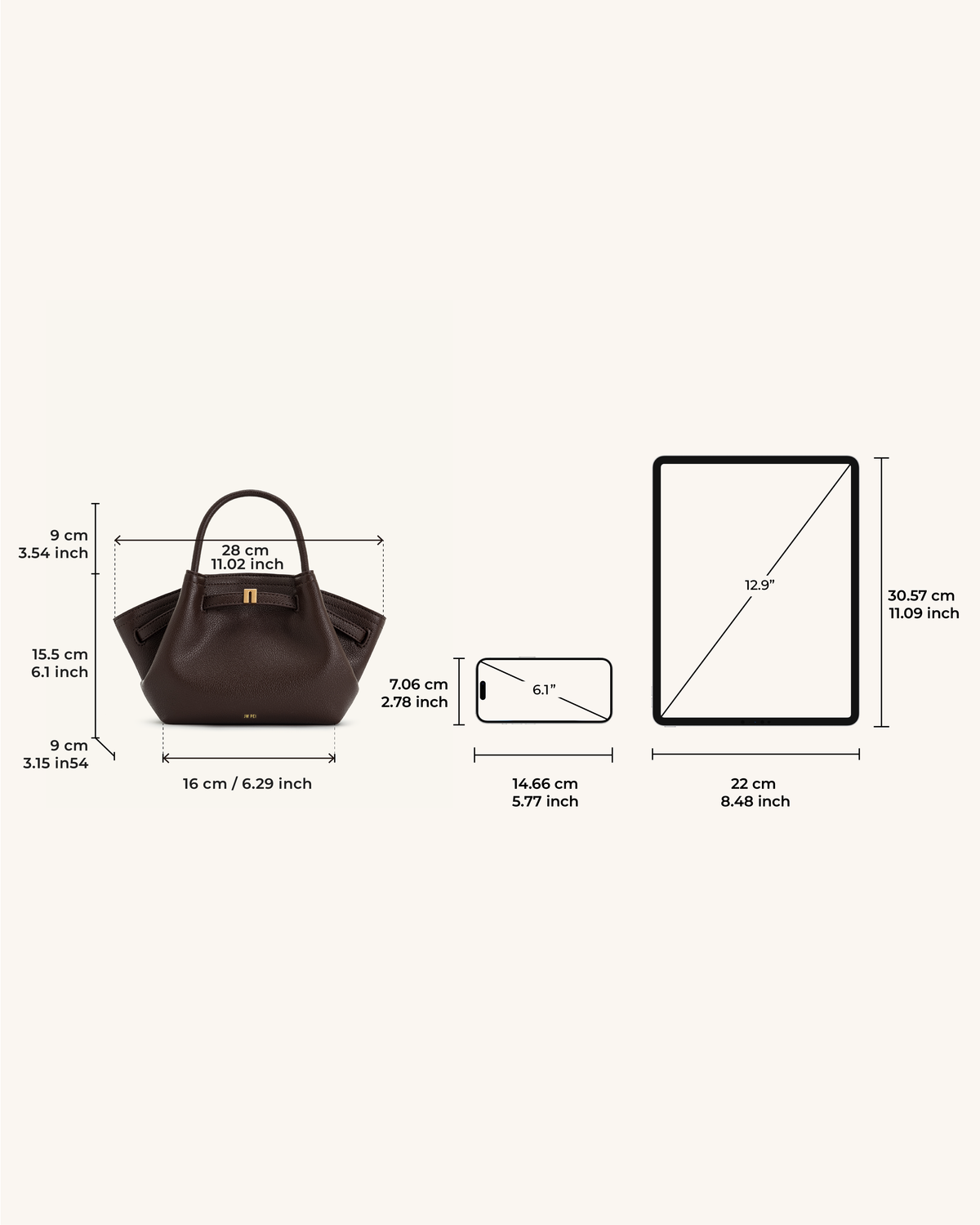 JW PEI Tote Bag – Dark Brown 7
