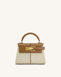 JW PEI Top Handle Bag – Brown Canvas 1