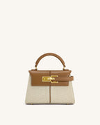 JW PEI Top Handle Bag – Brown Canvas 1