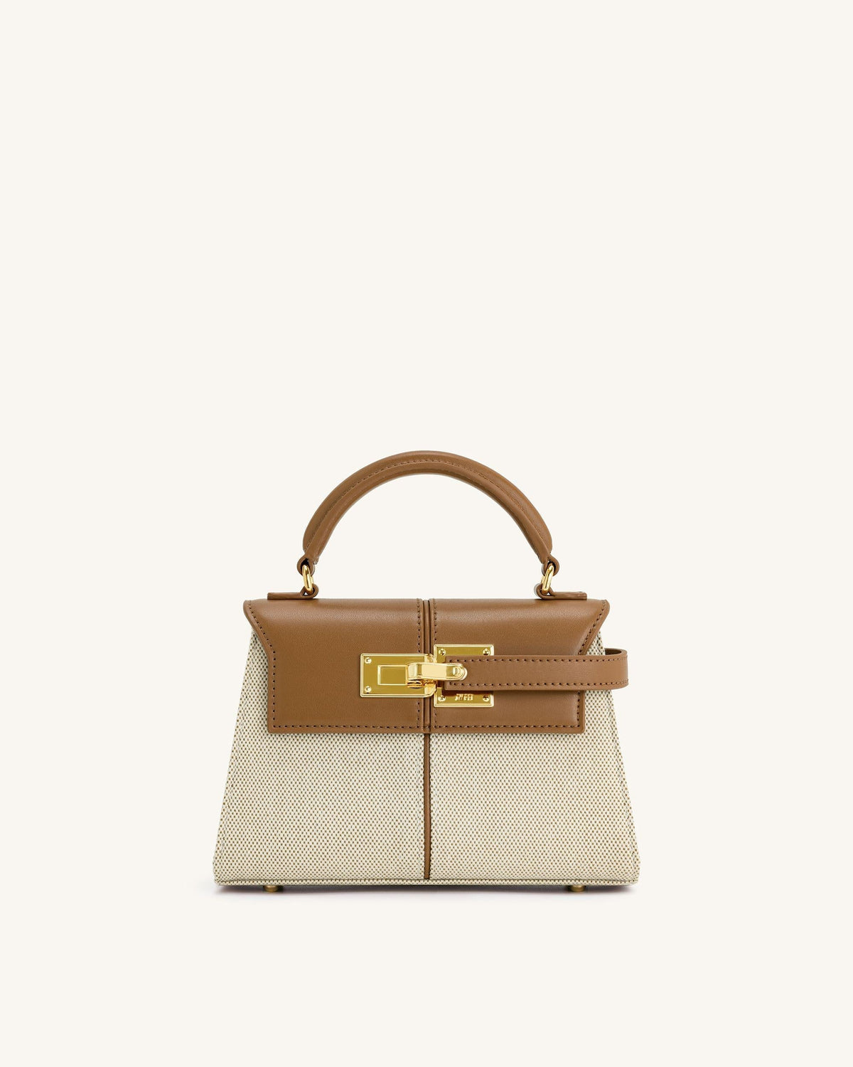 JW PEI Top Handle Bag – Brown Canvas 1