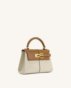JW PEI Top Handle Bag – Brown Canvas 3