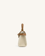 JW PEI Top Handle Bag – Brown Canvas 5
