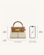 JW PEI Top Handle Bag – Brown Canvas 6