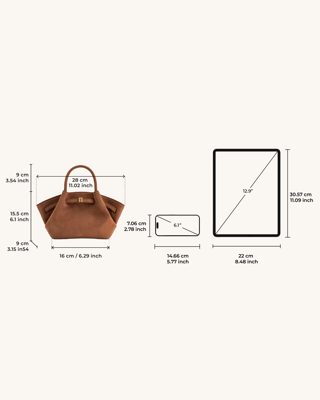 JW PEI Hana Mini Tote Bag – Brown