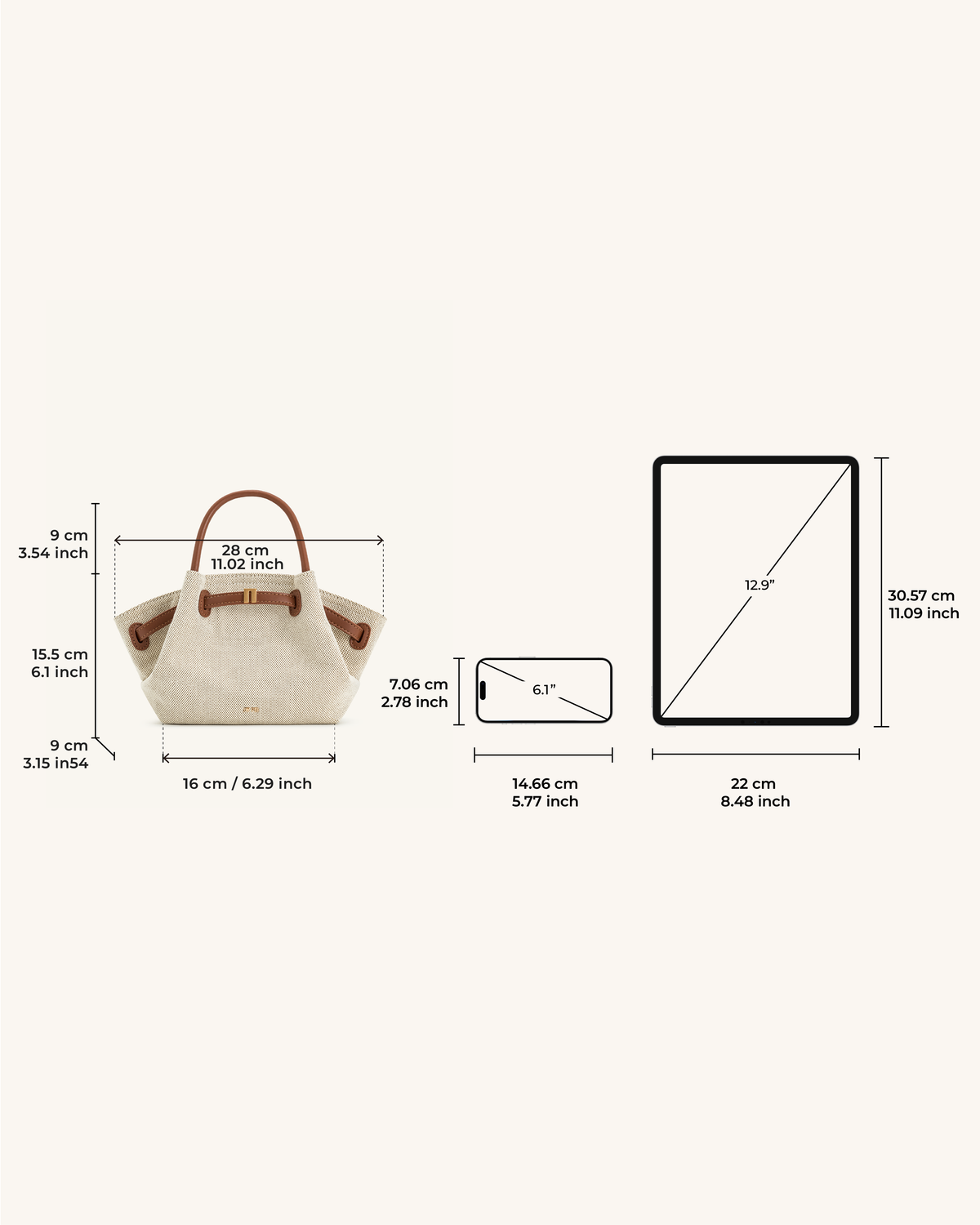 JW PEI Tote Bag – Brown Canvas 7