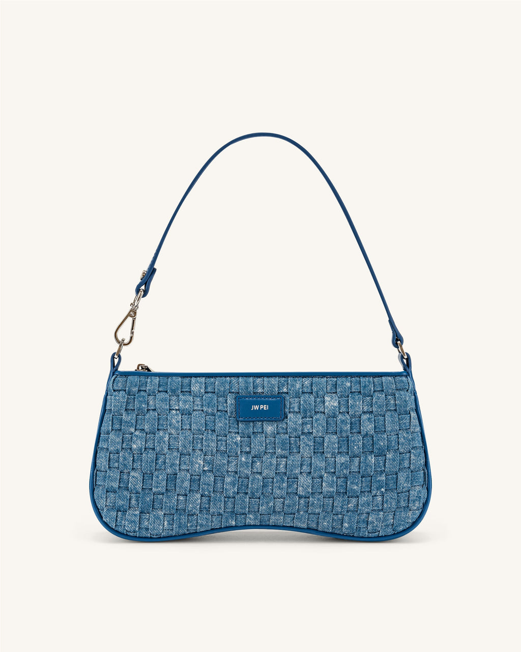 JW PEI Shoulder Bag – Blue Denim Weave 1