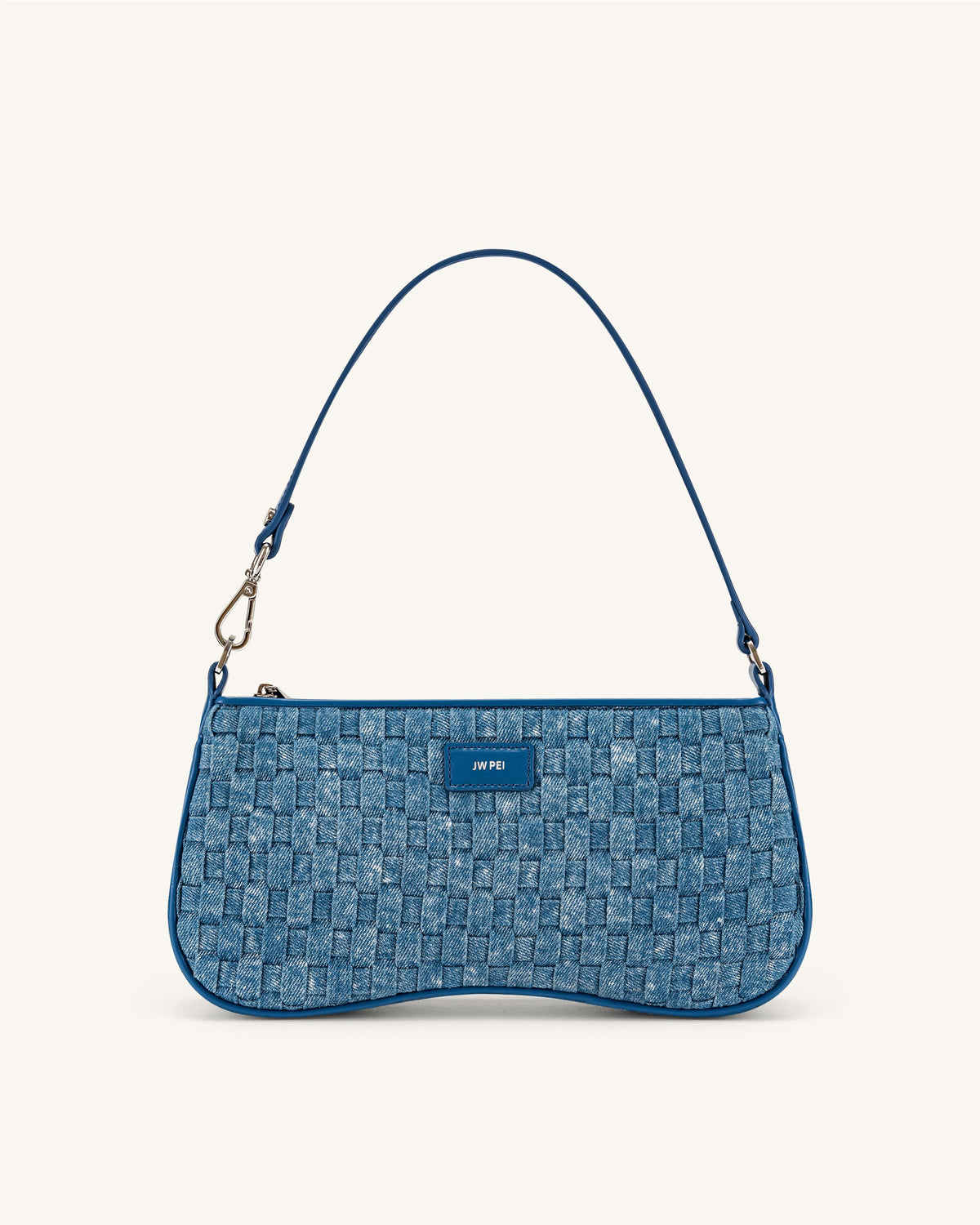 JW PEI Shoulder Bag – Blue Denim Weave 1