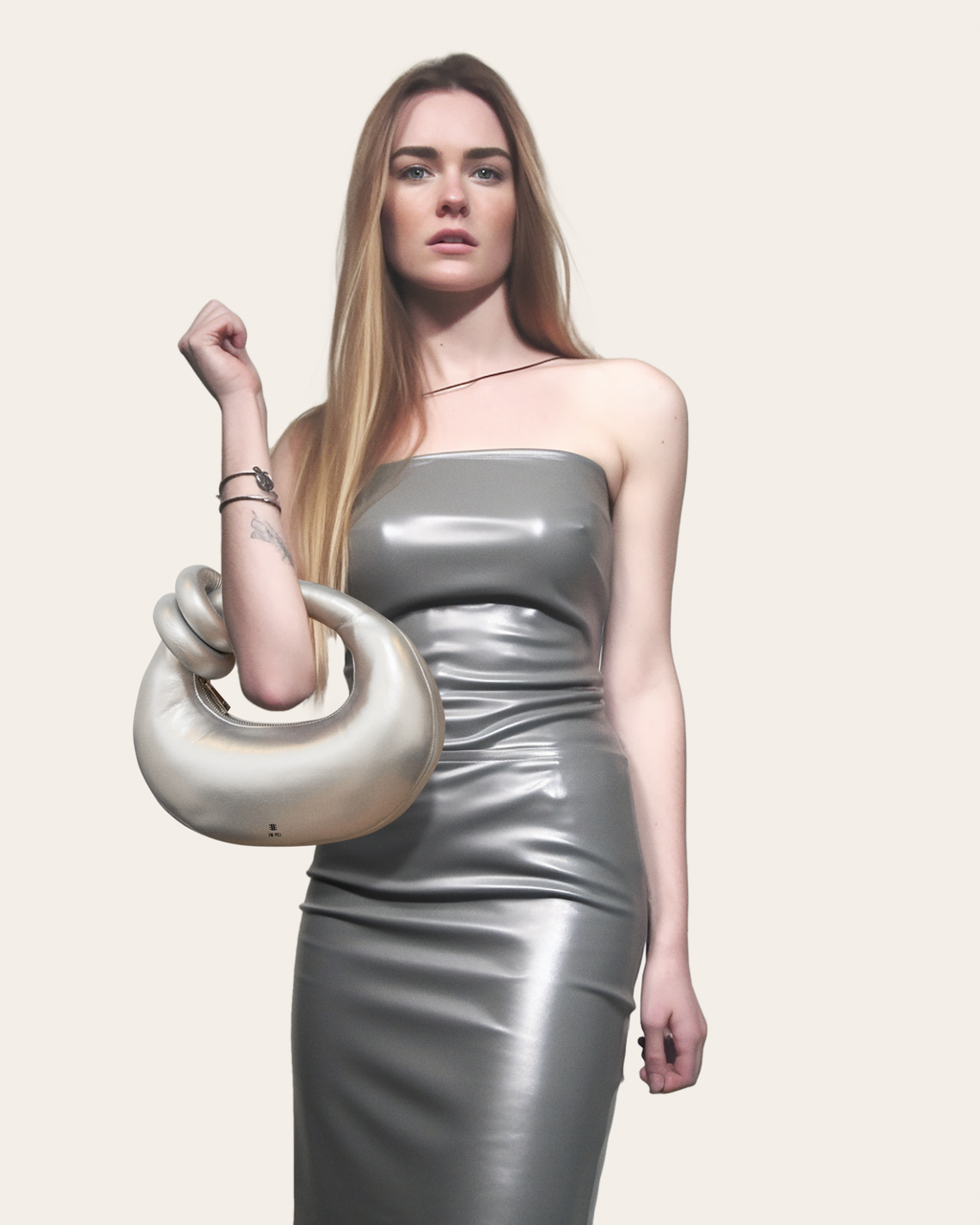 JW PEI Top Handle Bag – Silver 2