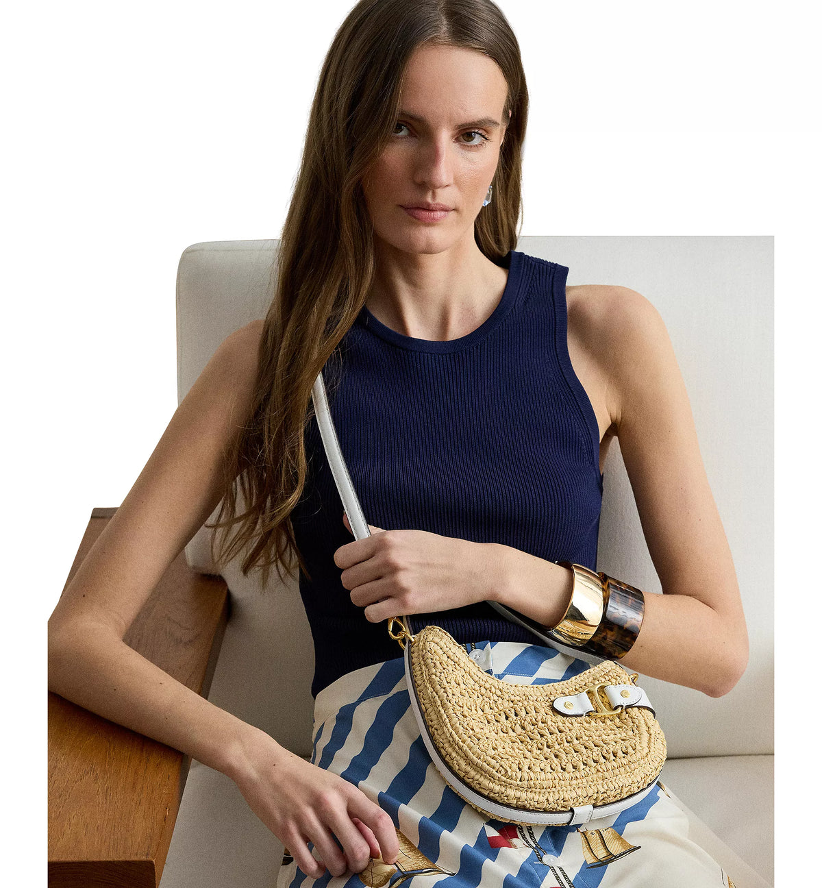 Ralph Lauren Crossbody Bag – Natural / White 3