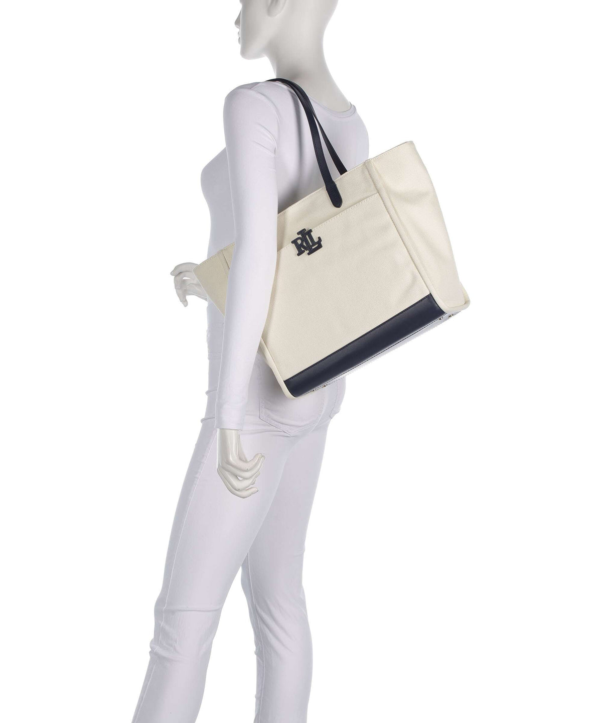 Ralph Lauren Tote Bag – Natural / Refined Navy 3