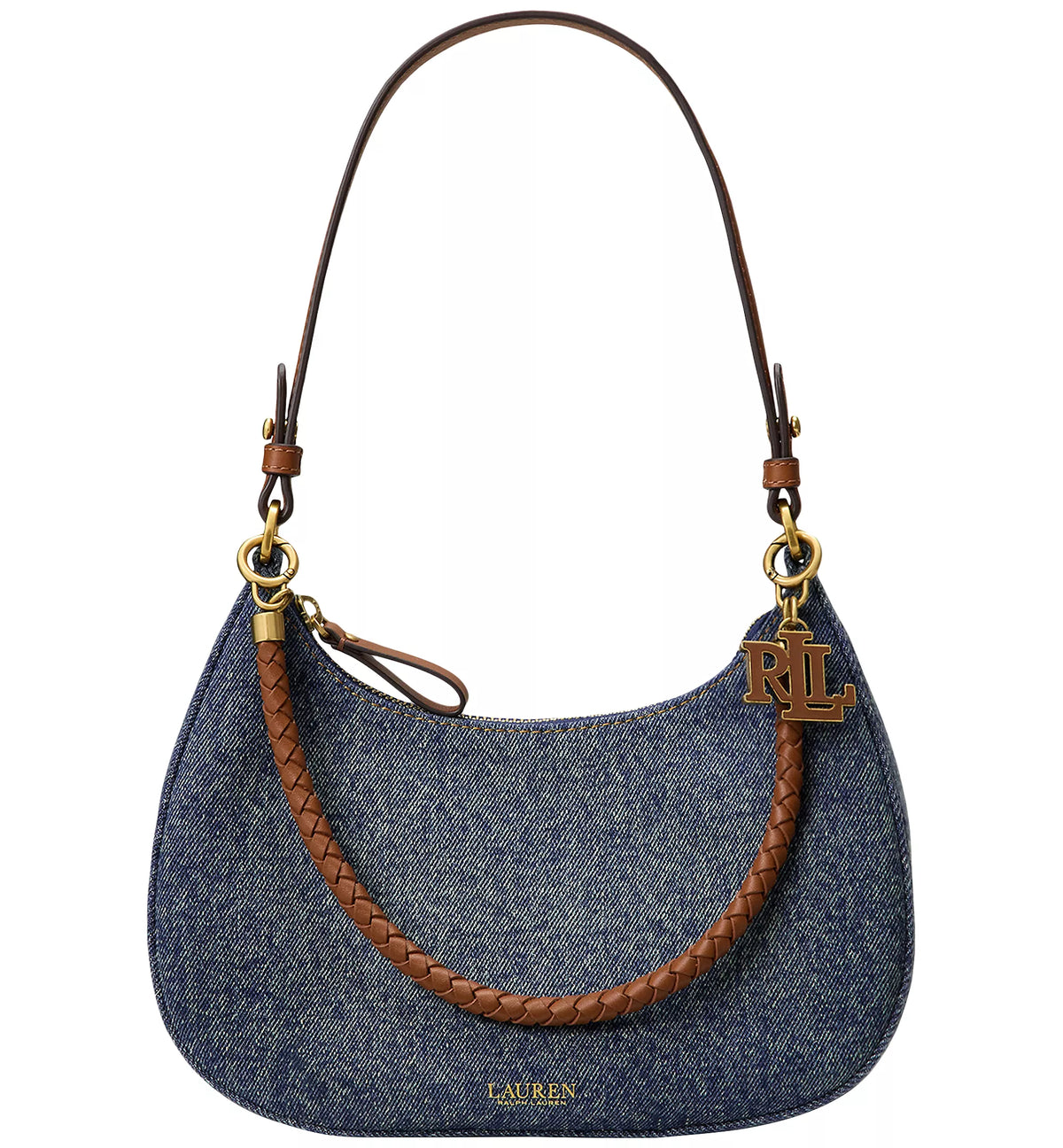 Ralph Lauren Shoulder Bag – Oxford Blue / Lauren Tan 1
