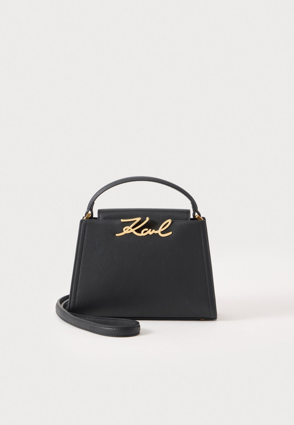 Karl Lagerfeld Top Handle Bag – Black / Gold-Coloured 1