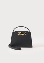 Karl Lagerfeld Top Handle Bag – Black / Gold-Coloured 1