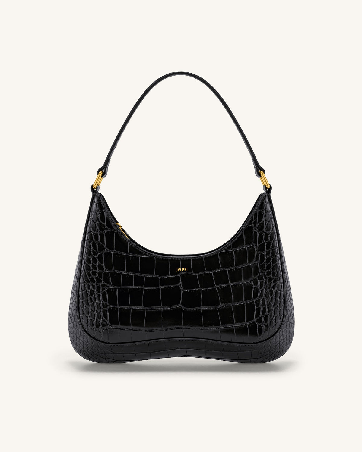 JW PEI Shoulder Bag – Black Croc 1