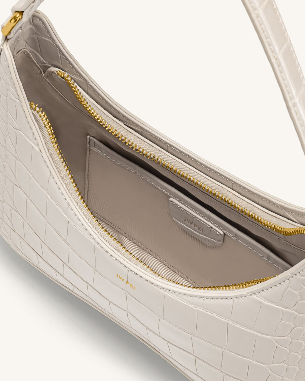 JW PEI Shoulder Bag – White Croc 4