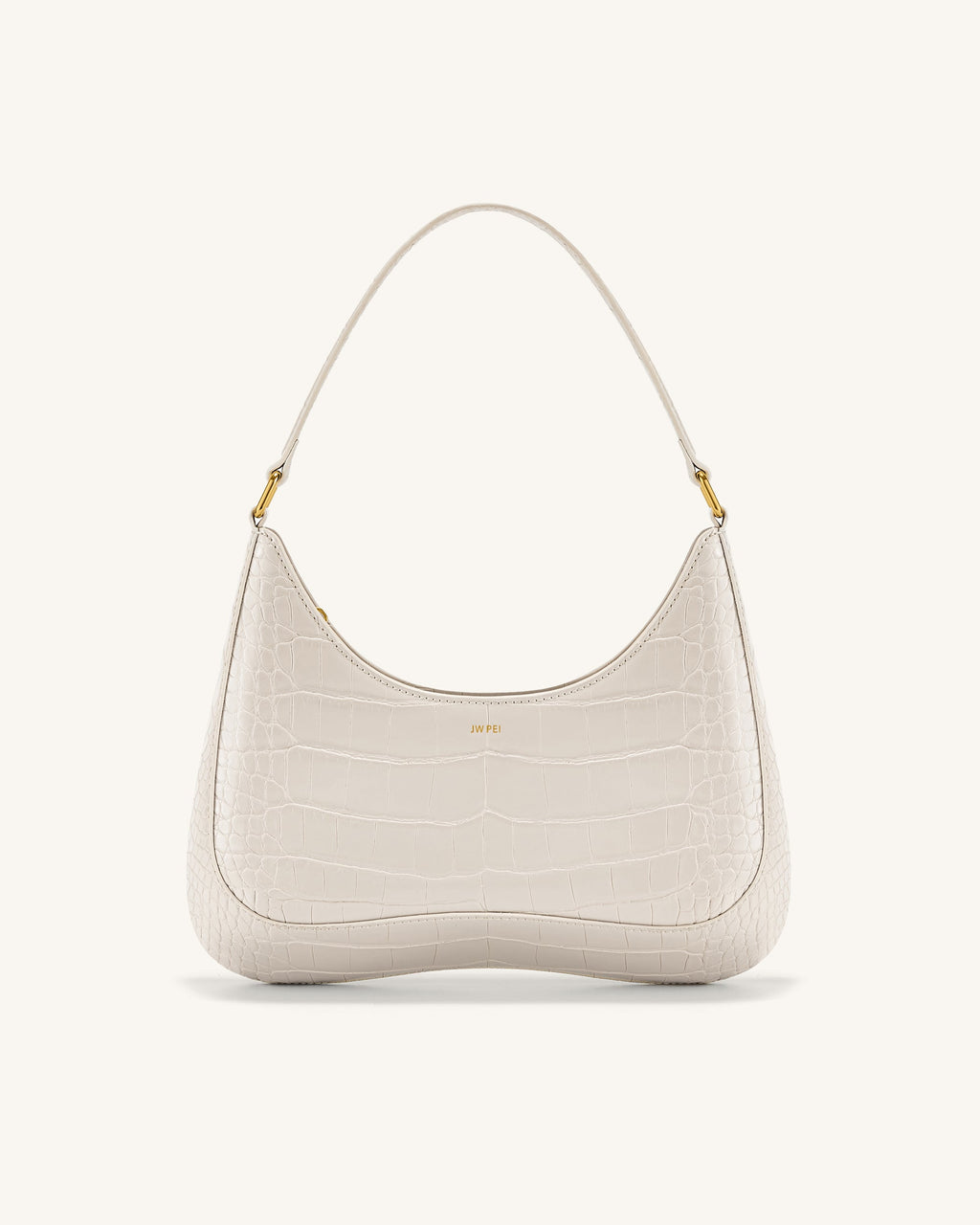 JW PEI Shoulder Bag – White Croc 1