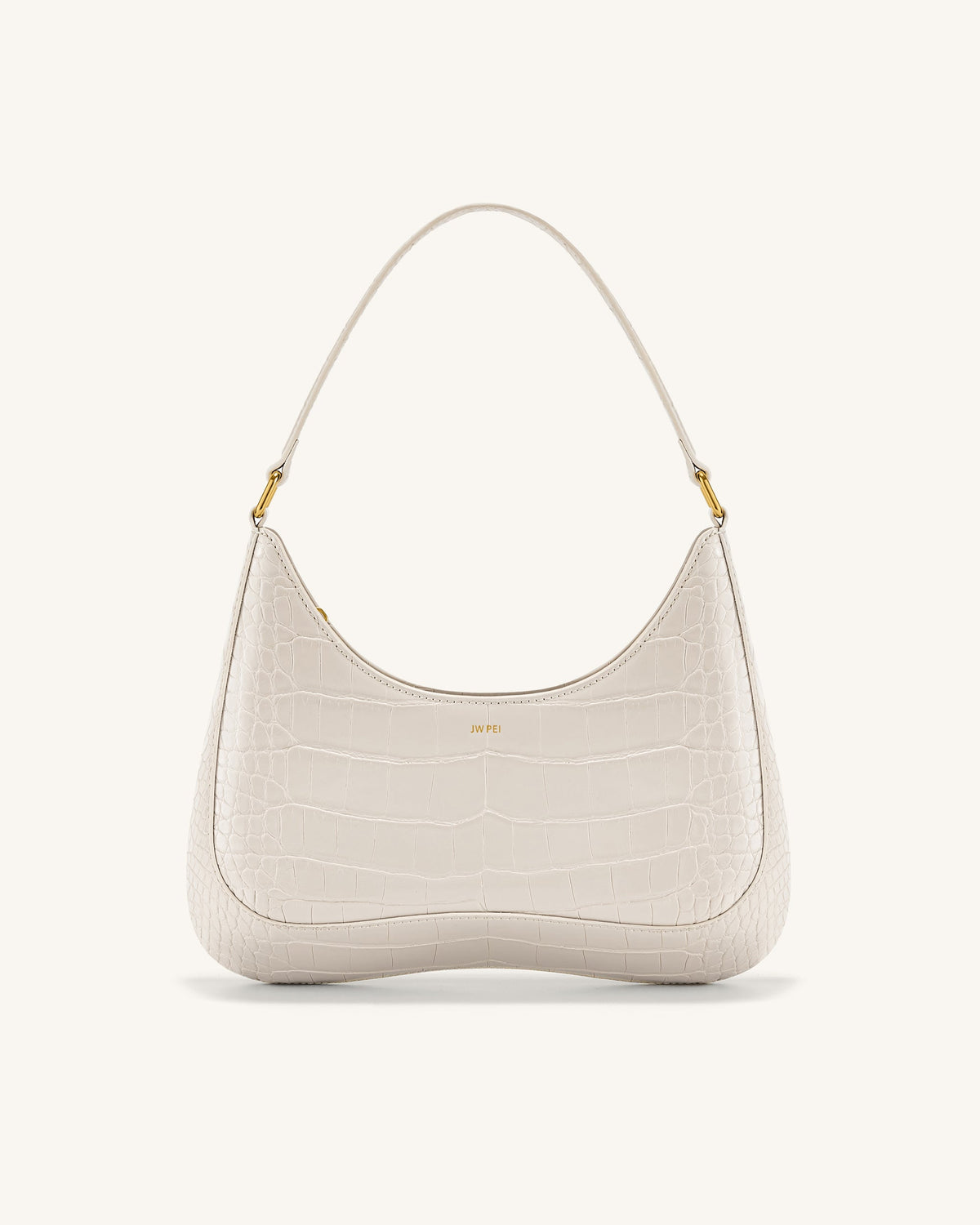 JW PEI Shoulder Bag – White Croc 1