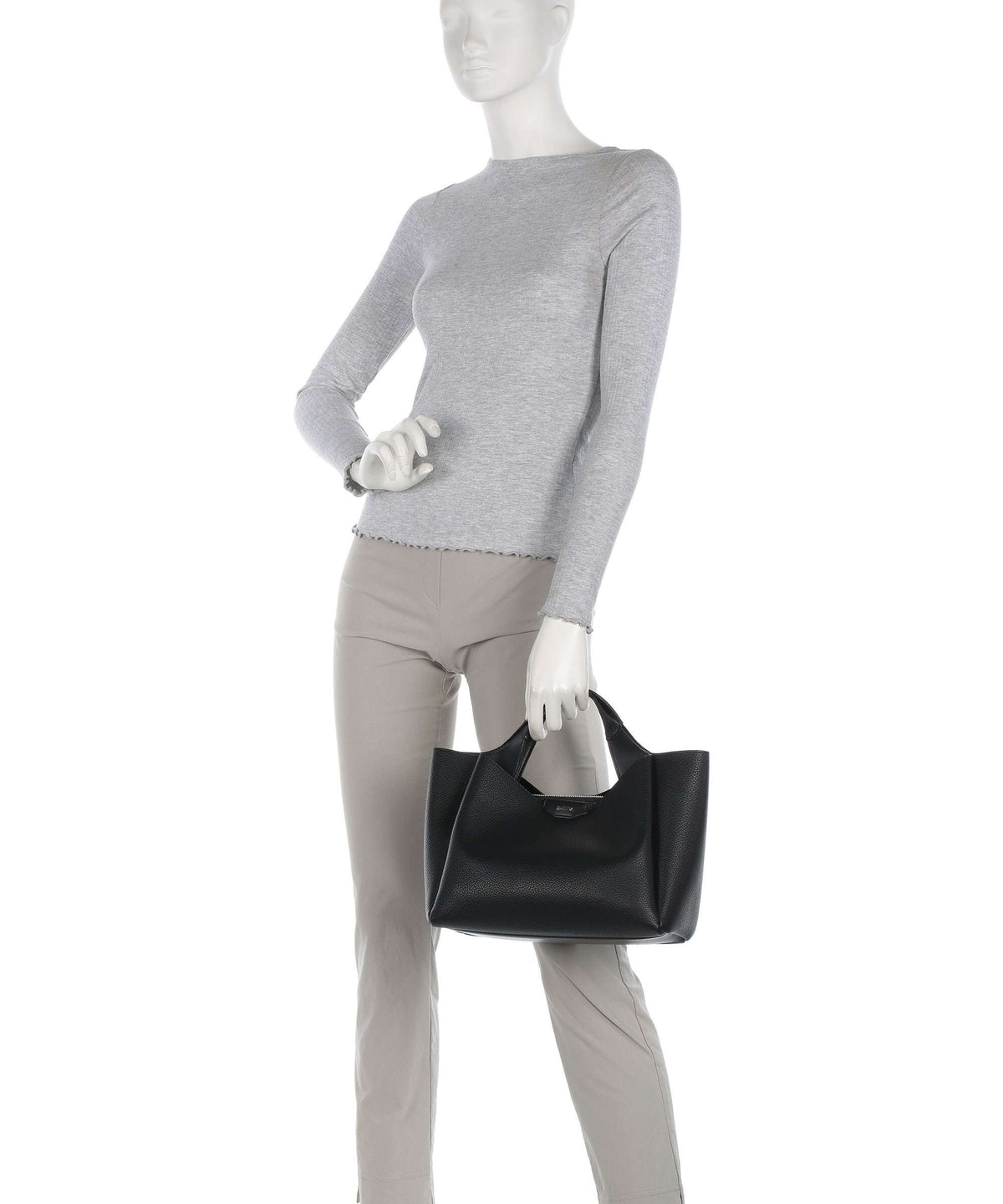 DKNY Top Handle Bag – Black / Silver 3