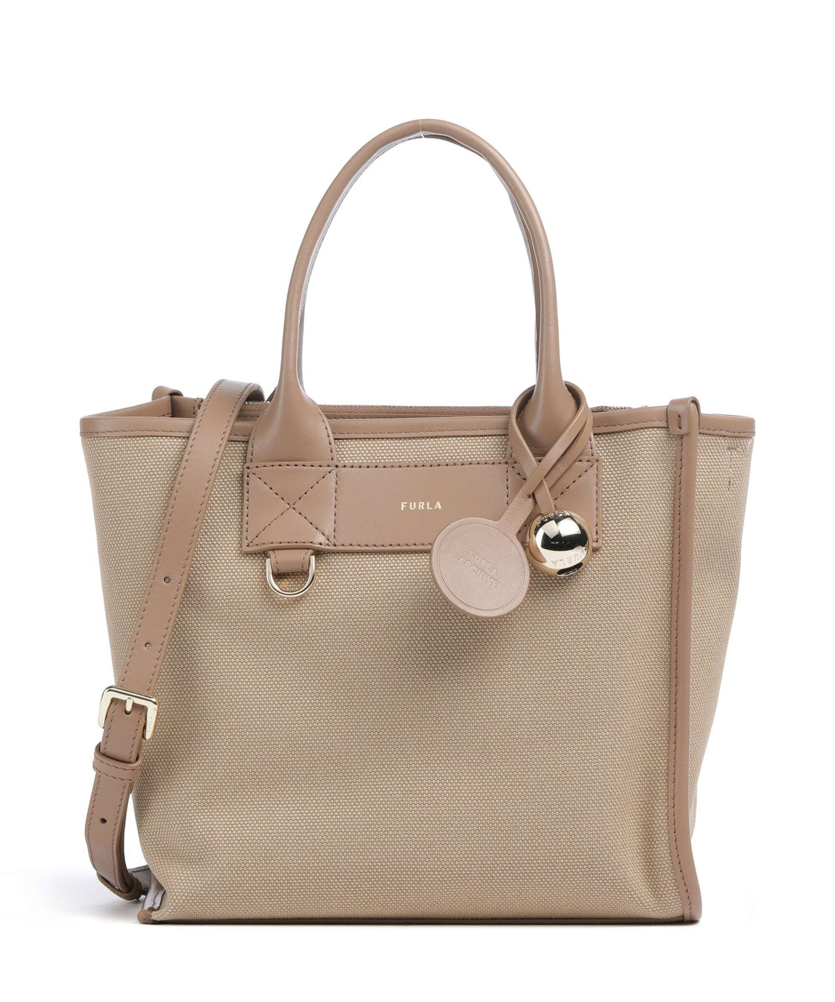 Furla Top Handle Bag – Natural / Toffee 1