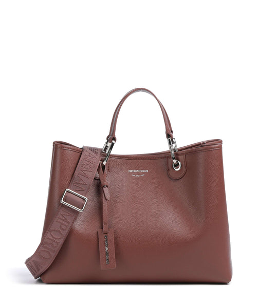 Emporio Armani M Top Handle Bag – Gianduia / Navy