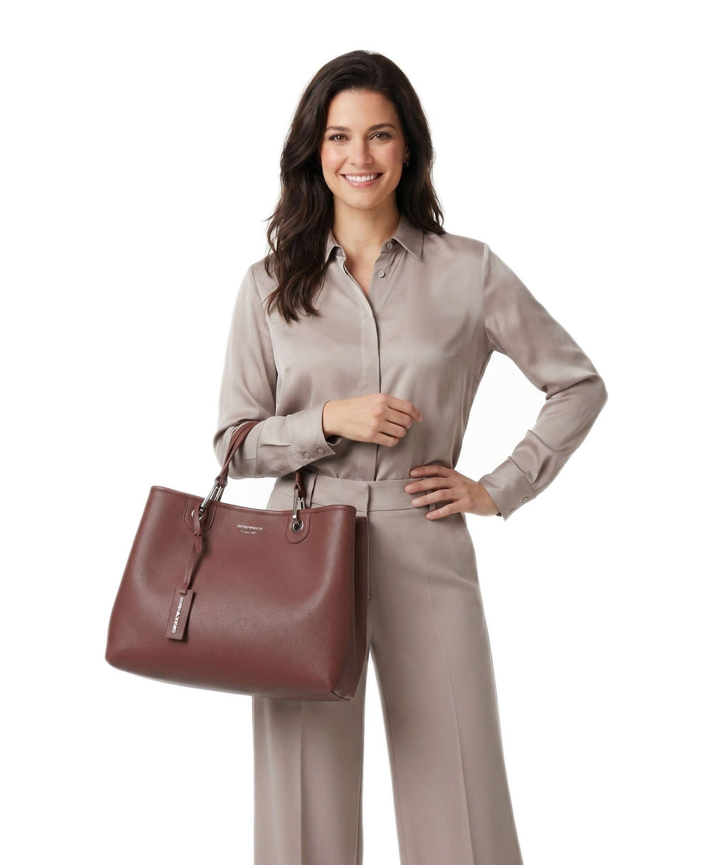 Emporio Armani M Top Handle Bag – Gianduia / Navy