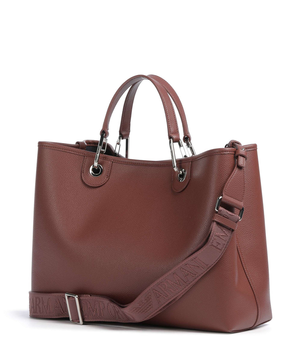 Emporio Armani M Top Handle Bag – Gianduia / Navy