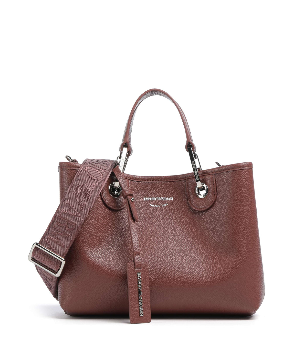Emporio Armani S Top Handle Bag – Gianduia / Navy