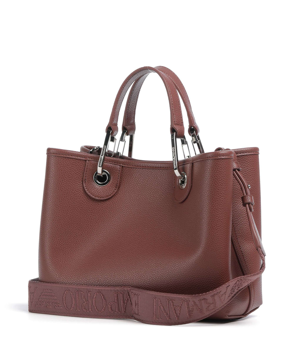 Emporio Armani S Top Handle Bag – Gianduia / Navy