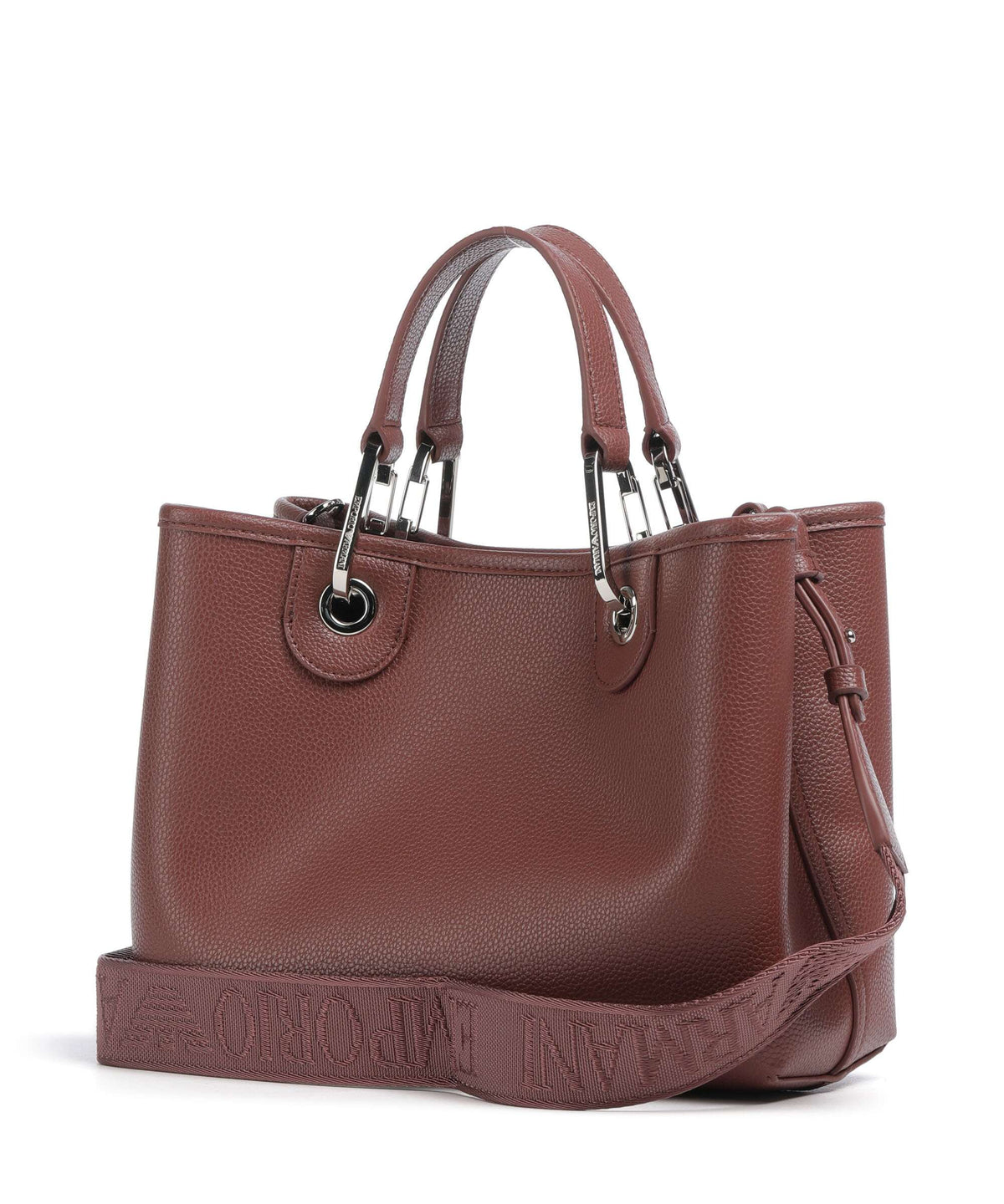 Emporio Armani S Top Handle Bag – Gianduia / Navy