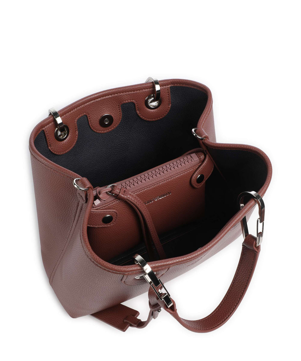Emporio Armani S Top Handle Bag – Gianduia / Navy