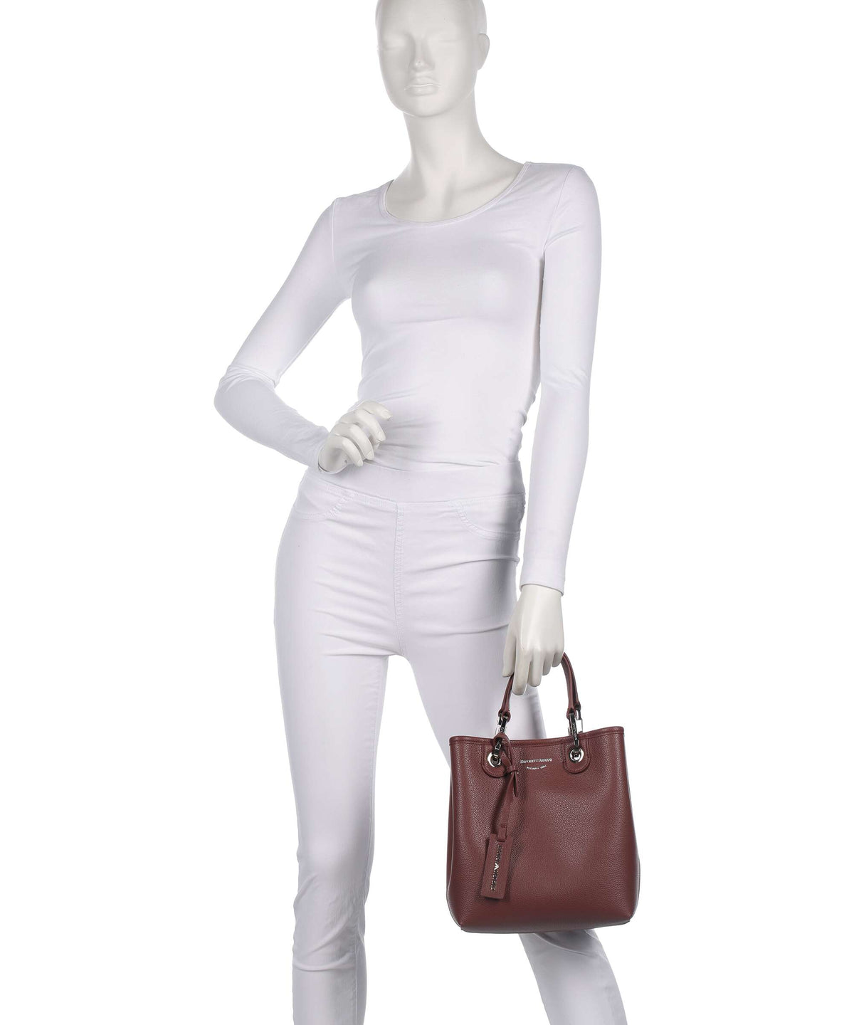 Emporio Armani Top Handle Bag – Gianduia / Navy