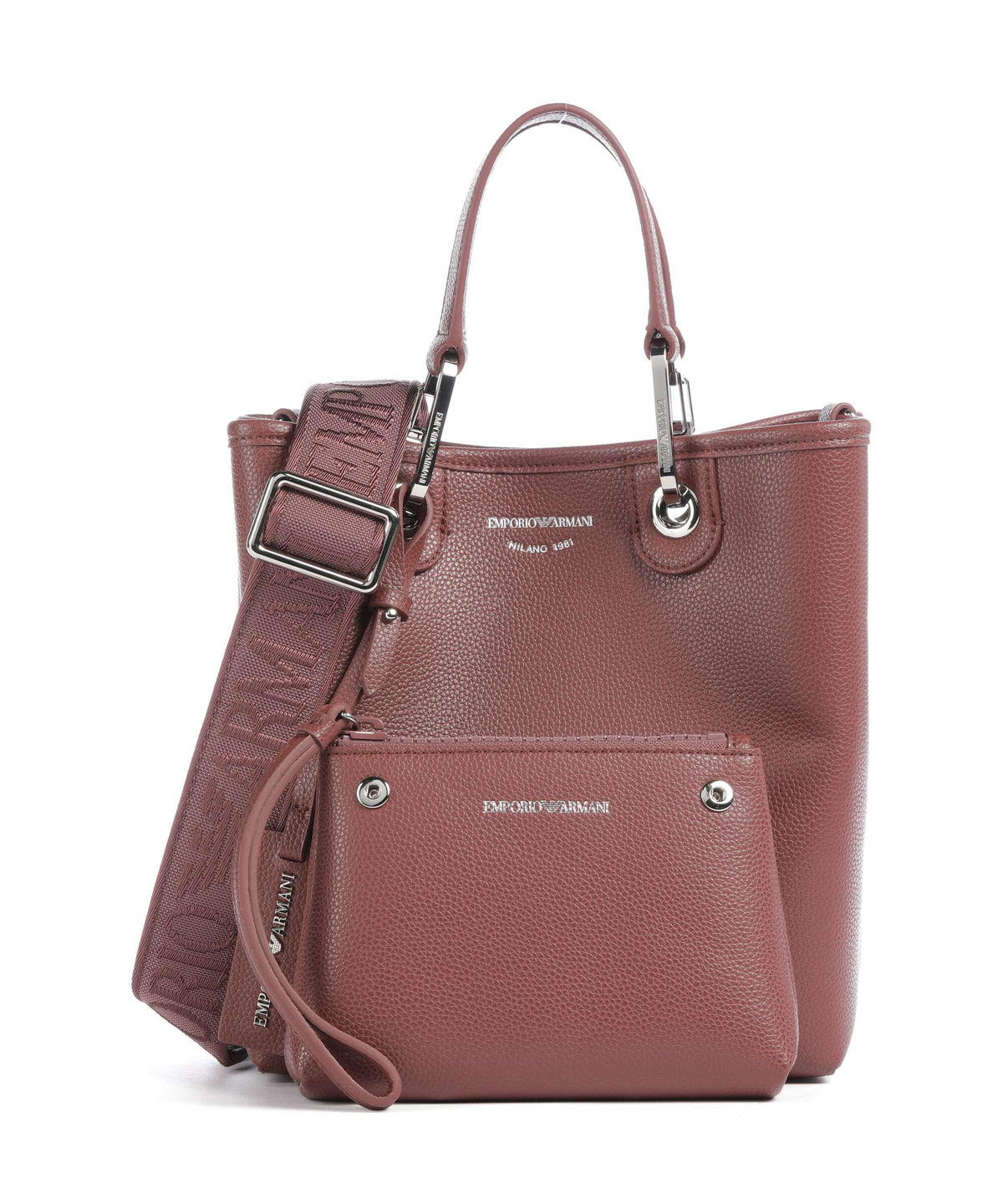 Emporio Armani Top Handle Bag – Gianduia / Navy