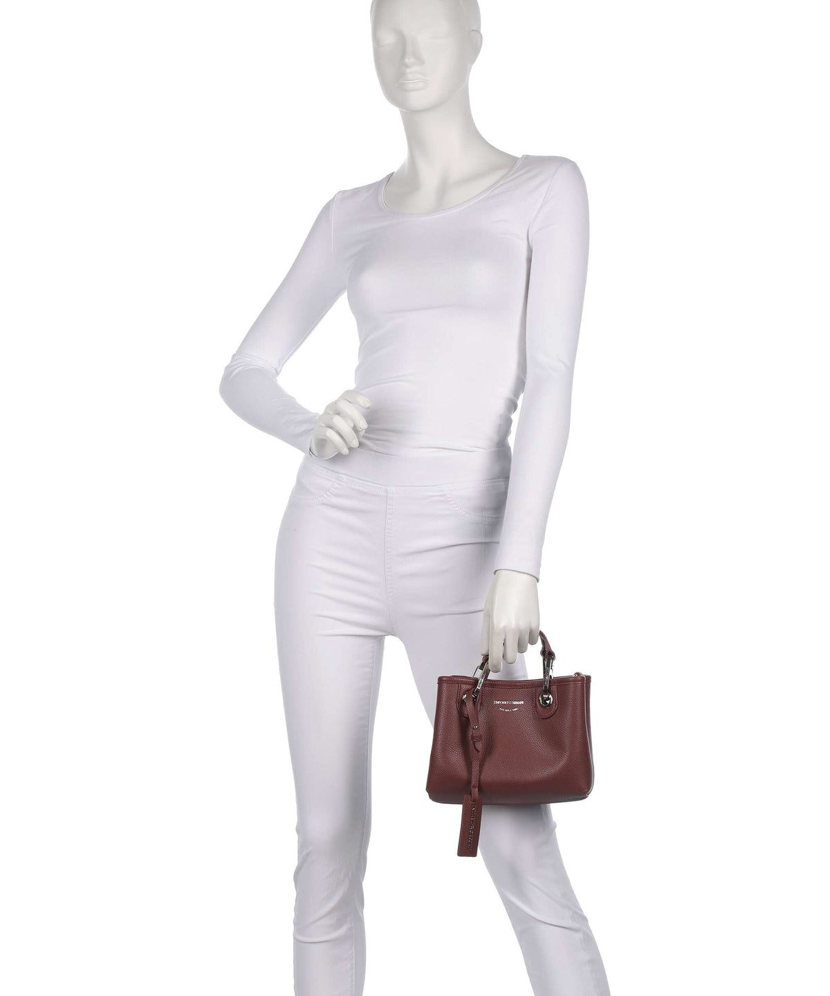 Emporio Armani XS Top Handle Bag – Gianduia / Navy