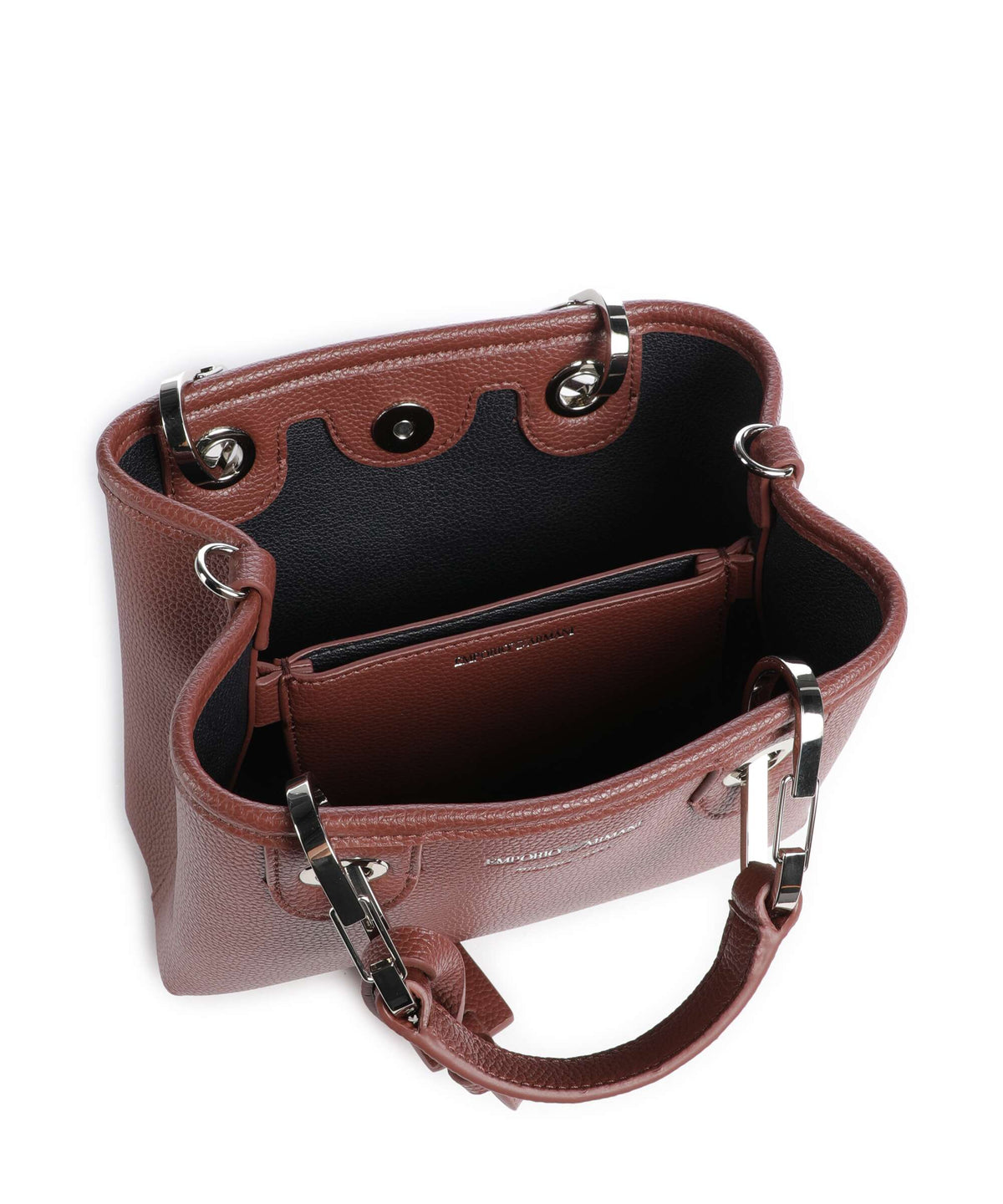 Emporio Armani XS Top Handle Bag – Gianduia / Navy