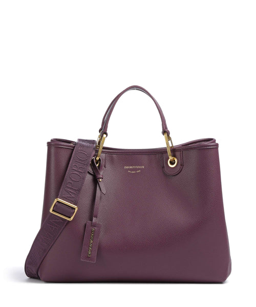 Emporio Armani M Top Handle Bag – Aubergine / Foliage