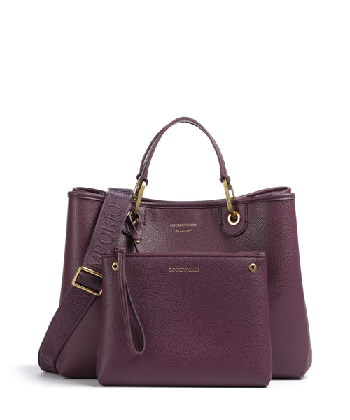 Emporio Armani M Top Handle Bag – Aubergine / Foliage