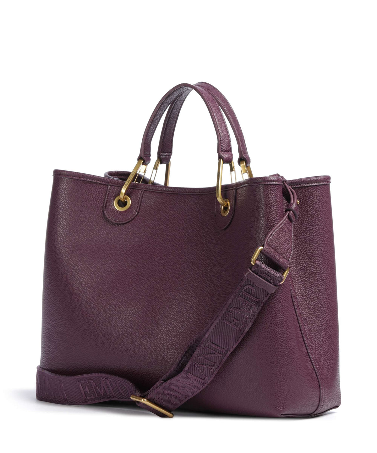 Emporio Armani M Top Handle Bag – Aubergine / Foliage