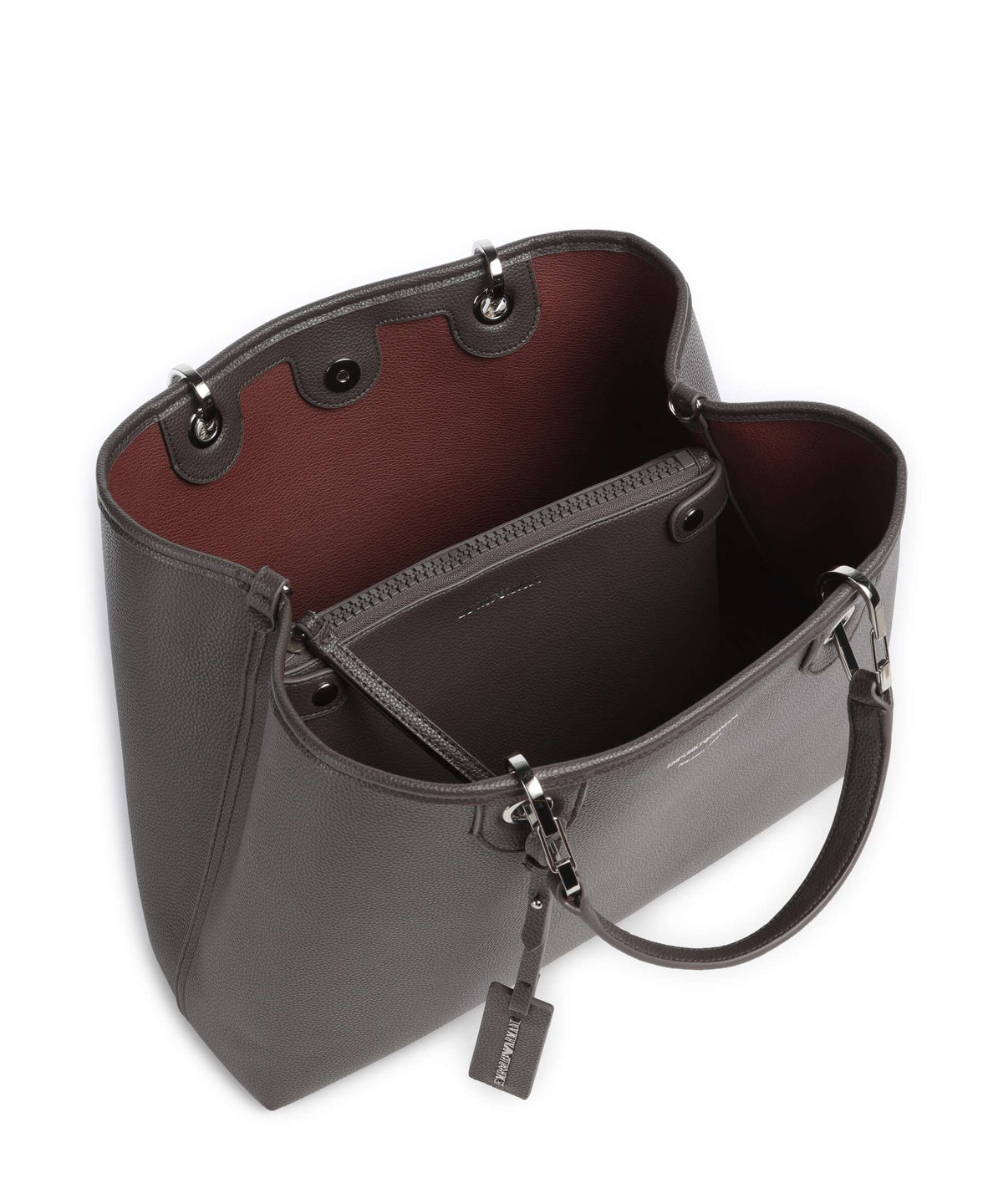 Emporio Armani M Top Handle Bag – Dark Smoke / Foliage
