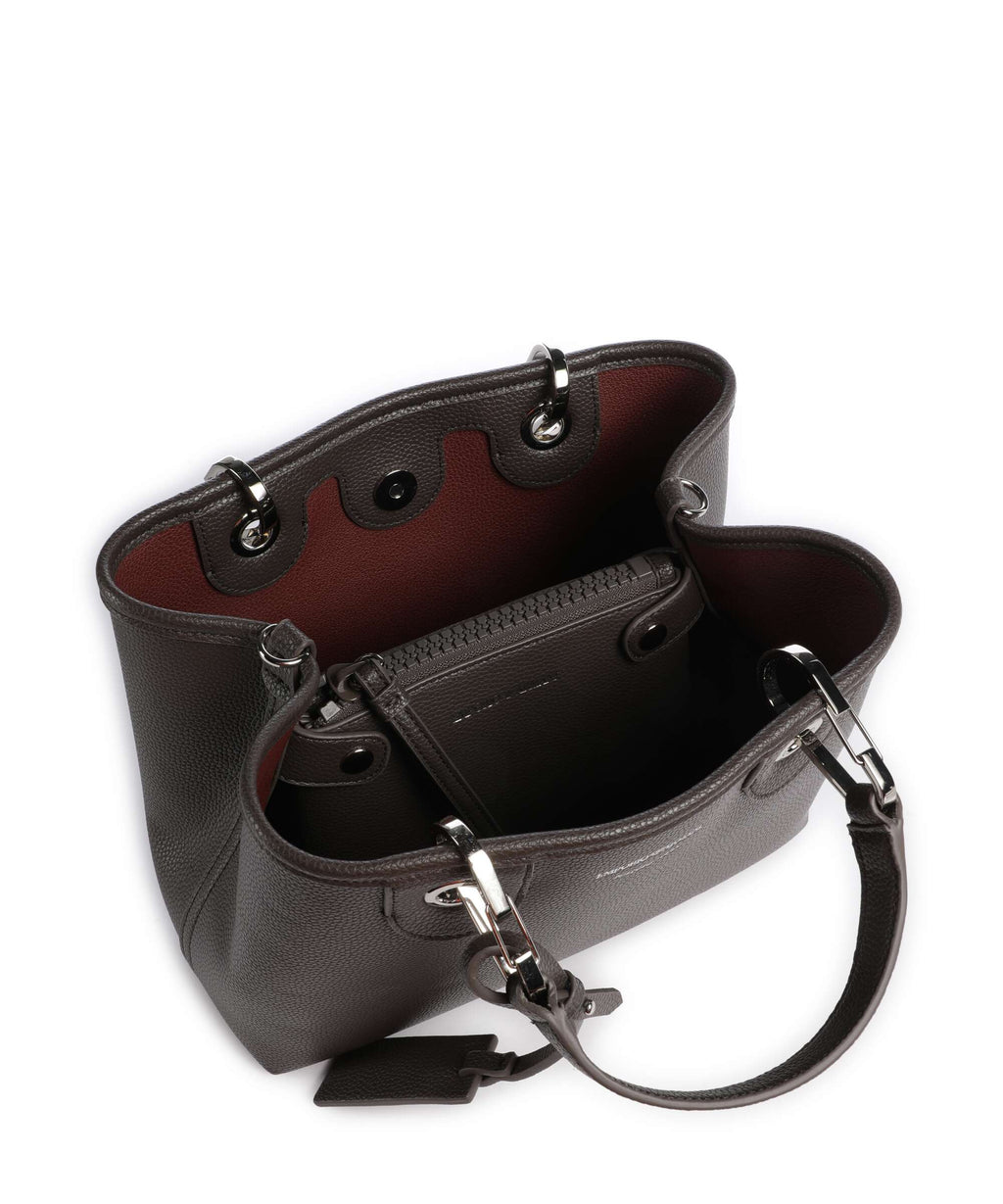 Emporio Armani S Top Handle Bag – Dark Smoke / Foliage