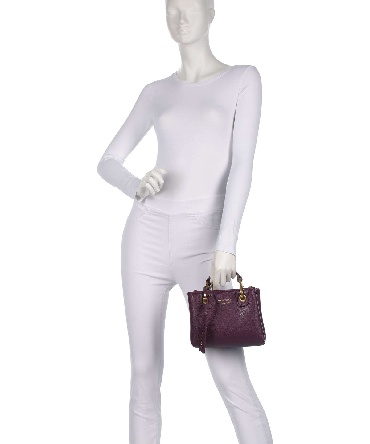 Emporio Armani XS Top Handle Bag – Aubergine / Foliage