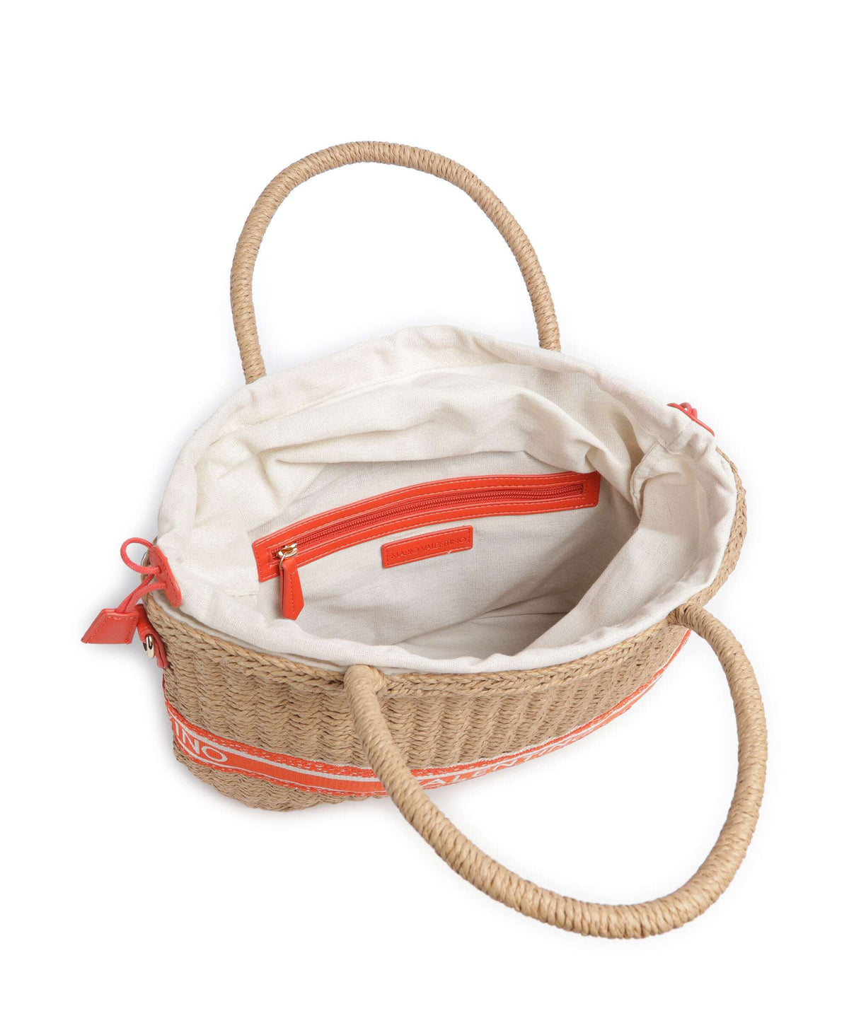 Valentino Bags Top Handle Bag – Natural / Arancio 5