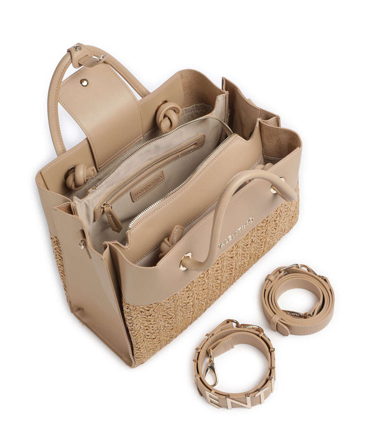 Valentino Bags Top Handle Bag – Naturale