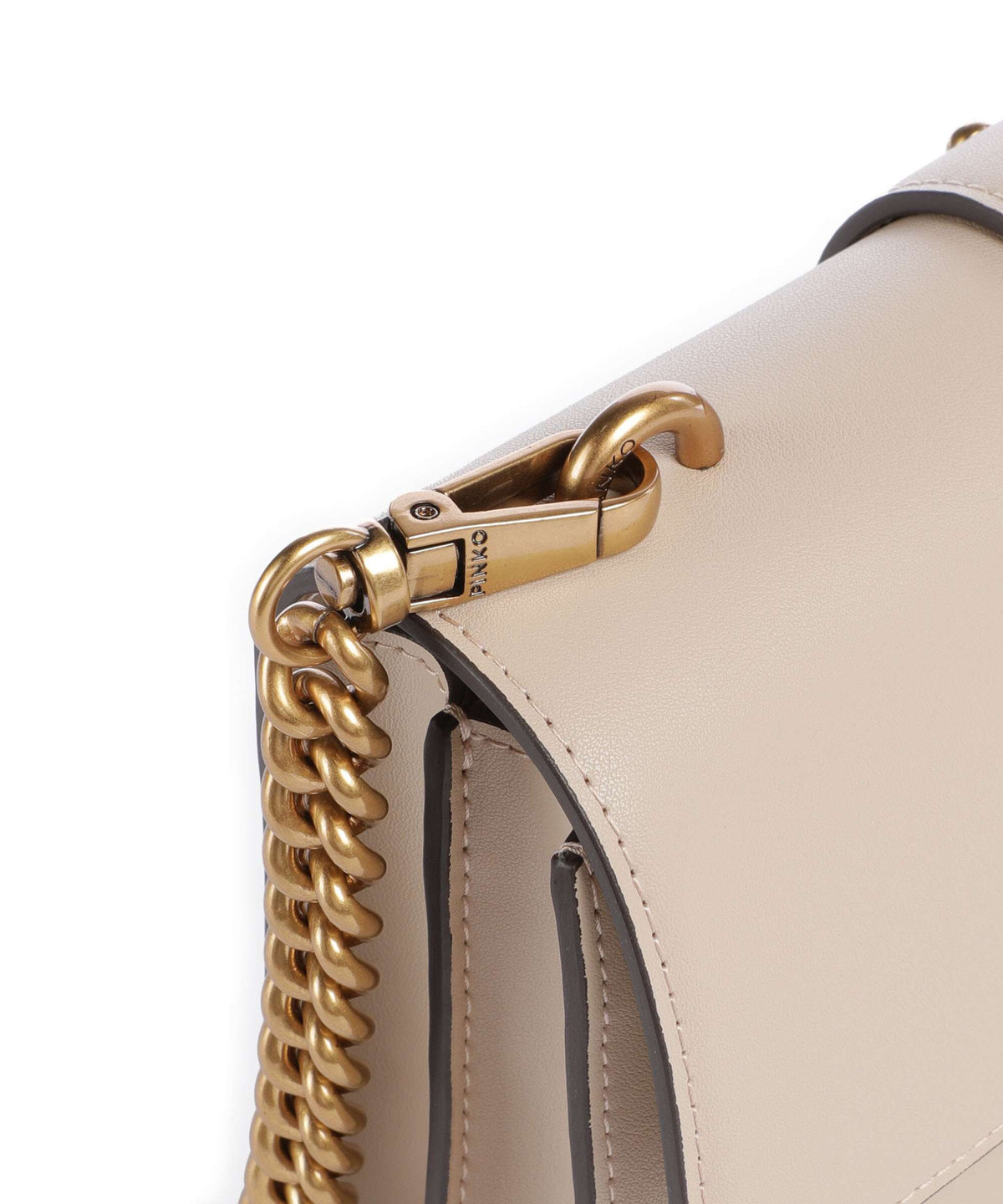 Pinko Crossbody Bag – Beige / Grigio Fumo / Antique Gold 4