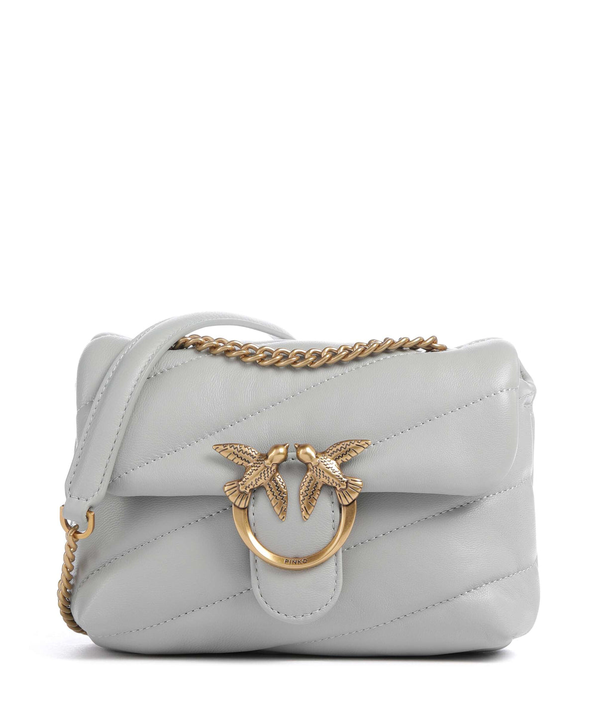 Pinko Shoulder Bag – Grigio Perla / Antique Gold 1