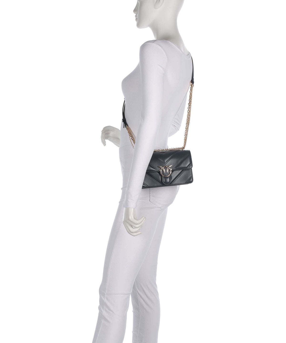 Pinko Shoulder Bag – Grigio Asfalto / Oro Mordore 3
