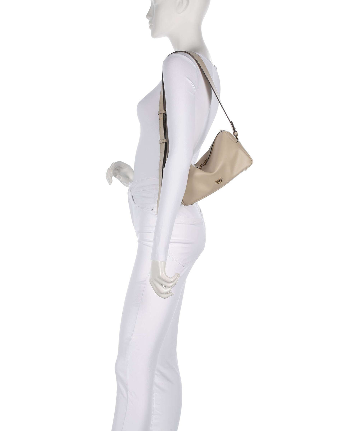 Pinko Shoulder Bag – Beige / Grigio Fumo / Antique Gold 3