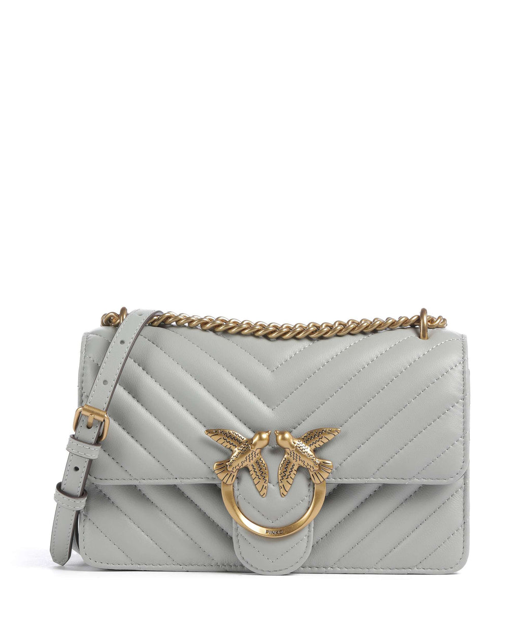 Pinko Shoulder Bag – Grigio Perla / Antique Gold 1